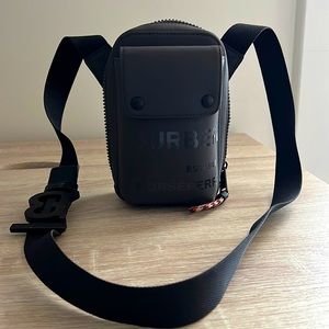 Burberry Horseferry Print Coated Canvas Crossbody Pouch